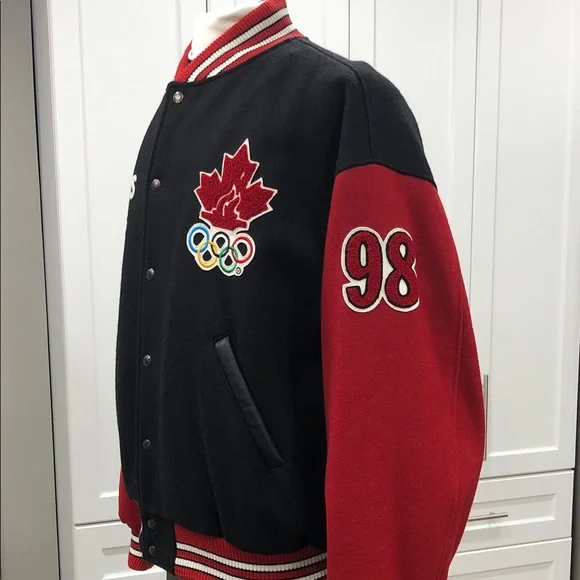 Vintage Roots 1998 Nagano Winter Olympics Team Canada Varsity Jacket – XL – Mint - Picture 5 of 16